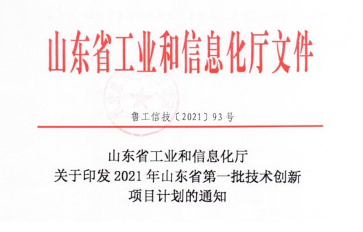 山东EBET易博网站集团九个项目入选2021年山东省第一批技术创新项目计划